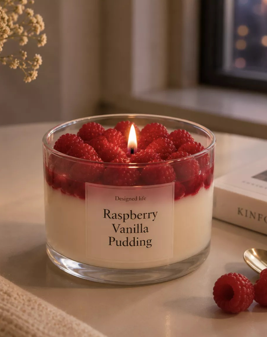 Raspberry Vanilla Pudding