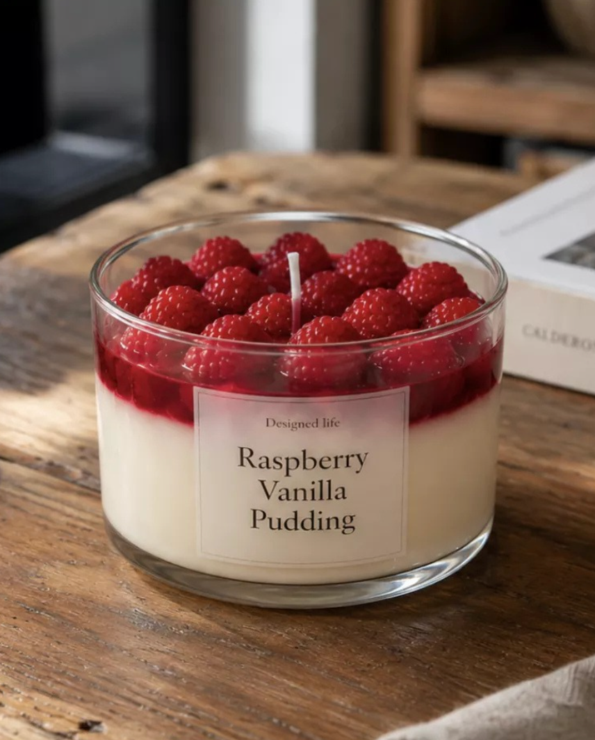 Raspberry Vanilla Pudding